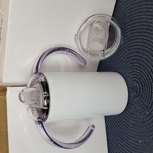 Buy 2 Cups $35 get one Free 🔥🔥🔥SUBLIMATION SIPPY CUP WHITE, 2 LIDS 12 OZ